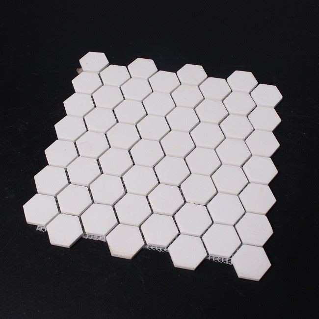 Al2O3 92% 95%Alumina Ceramic Hexagonal Tiles Mosaic Tiles